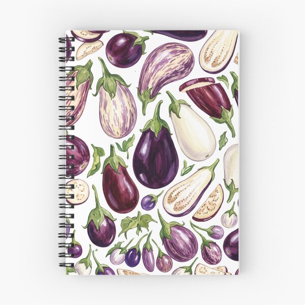 Item preview, Eggplant Harvest Watercolor Pattern designed and sold by HelgaCraftery.