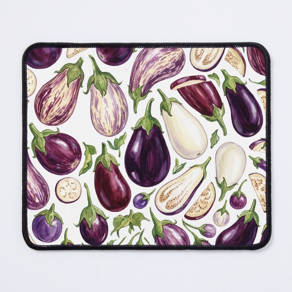 Item preview, Eggplant Harvest Watercolor Pattern designed and sold by HelgaCraftery.