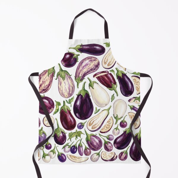 Item preview, Eggplant Harvest Watercolor Pattern designed and sold by HelgaCraftery.