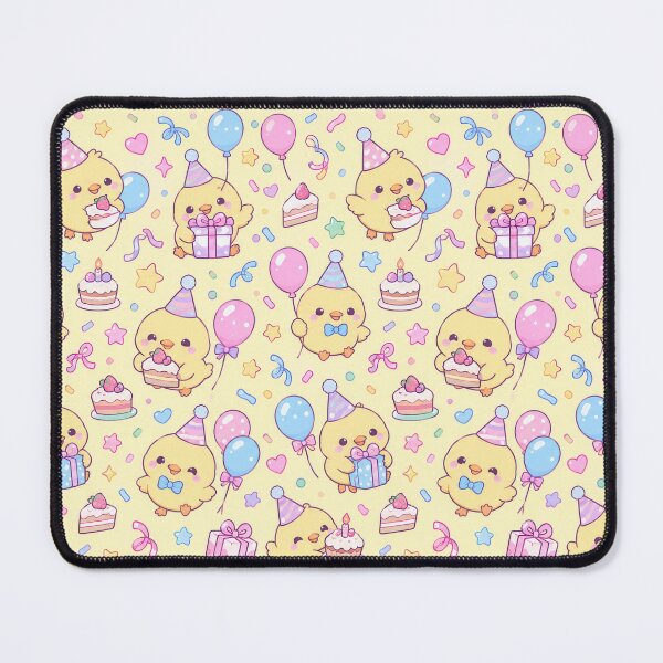 Item preview, Kawaii Birthday Chick Pattern designed and sold by Soft Berry Studio.