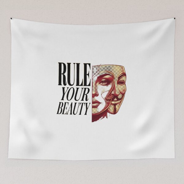 Item preview, Rule Your Beauty - Cyberpunk Anonymous Mask Aesthetic Streetwear Design designed and sold by SupernovaNote.