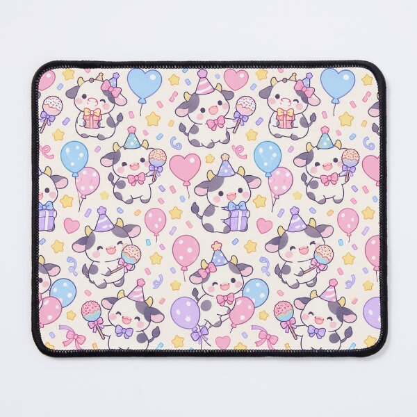 Item preview, Kawaii Birthday Cow Pattern designed and sold by Soft Berry Studio.