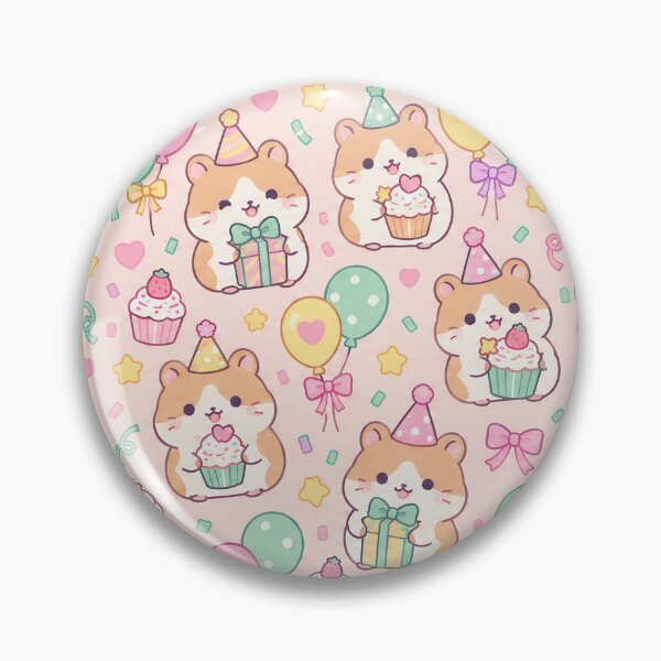 Item preview, Kawaii Birthday Hamster Pattern designed and sold by Soft Berry Studio.