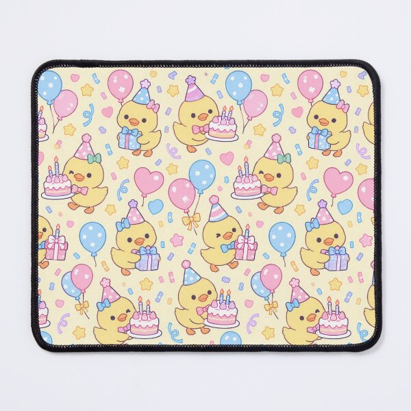 Item preview, Kawaii Birthday Duck Pattern designed and sold by Soft Berry Studio.