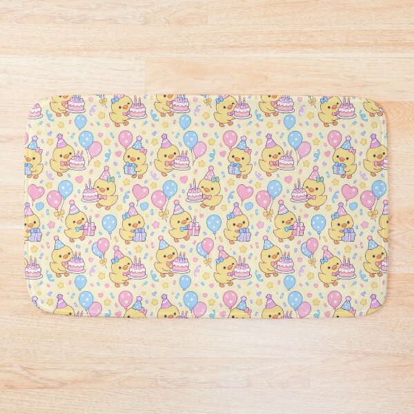 Item preview, Kawaii Birthday Duck Pattern designed and sold by Soft Berry Studio.