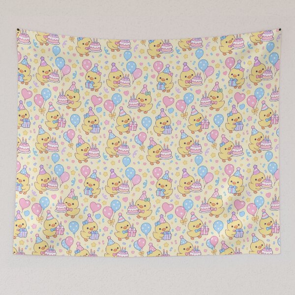 Item preview, Kawaii Birthday Duck Pattern designed and sold by Soft Berry Studio.