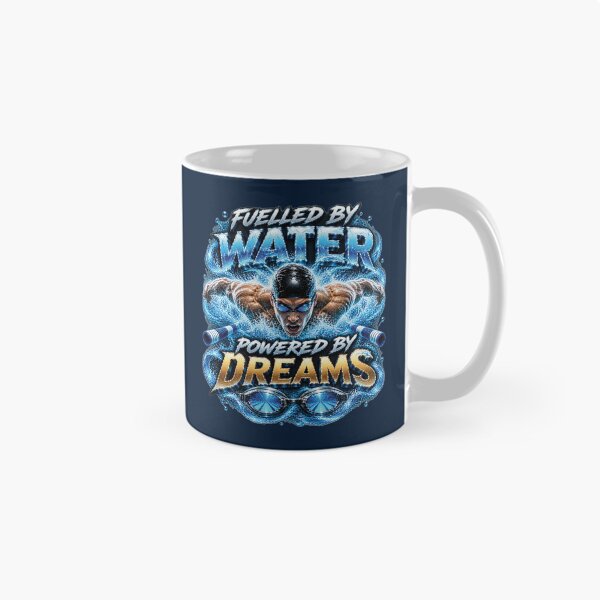 Item preview, Fueled By Water Powered By Dreams | Swimmer Gift For Competitive Athletes designed and sold by M. Mamdouh Artworks.