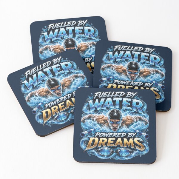 Item preview, Fueled By Water Powered By Dreams | Swimmer Gift For Competitive Athletes designed and sold by M. Mamdouh Artworks.