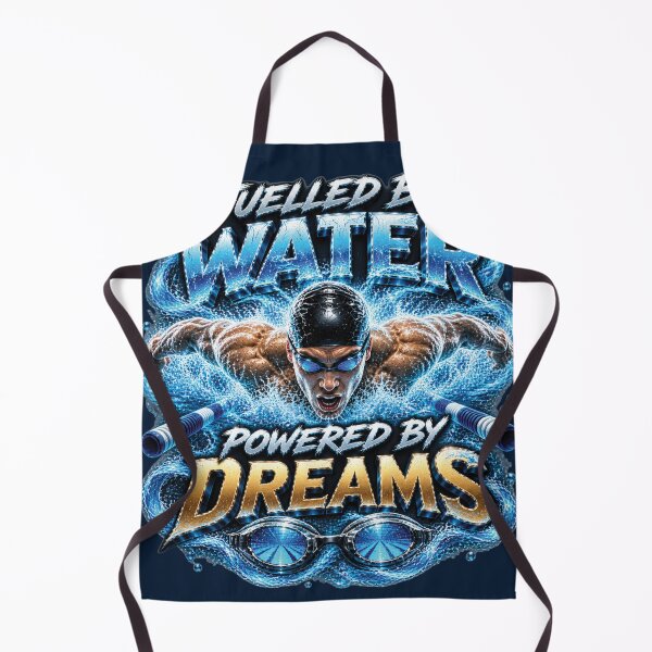 Item preview, Fueled By Water Powered By Dreams | Swimmer Gift For Competitive Athletes designed and sold by M. Mamdouh Artworks.
