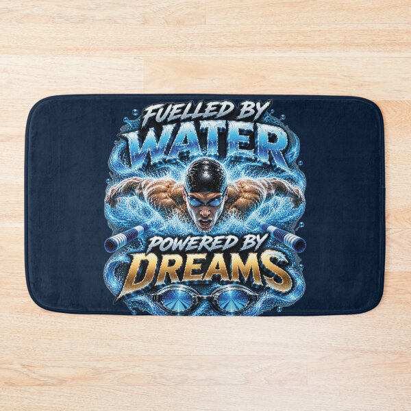 Item preview, Fueled By Water Powered By Dreams | Swimmer Gift For Competitive Athletes designed and sold by M. Mamdouh Artworks.