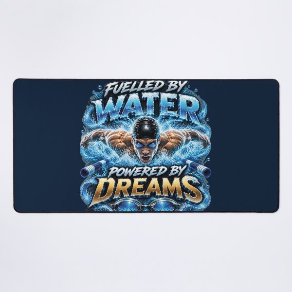 Item preview, Fueled By Water Powered By Dreams | Swimmer Gift For Competitive Athletes designed and sold by M. Mamdouh Artworks.