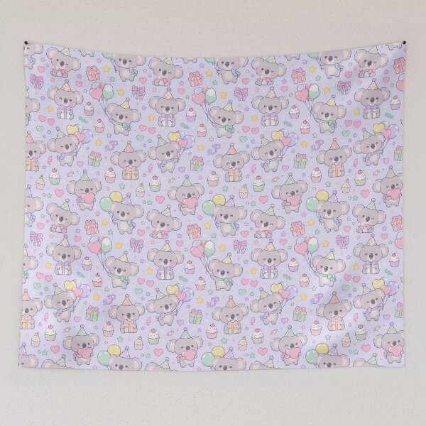 Item preview, Kawaii Birthday Koala Pattern designed and sold by Soft Berry Studio.