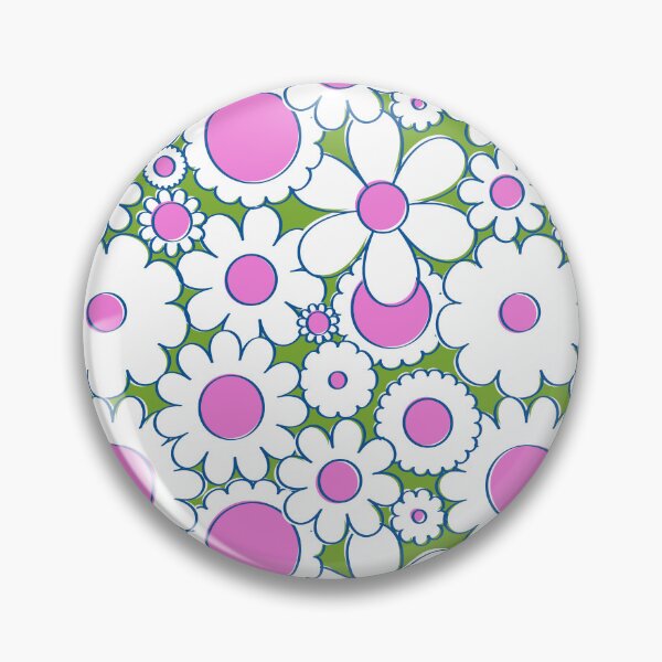 Item preview, Groovy Daisy Floral in Lime + White designed and sold by YesterdayColl.