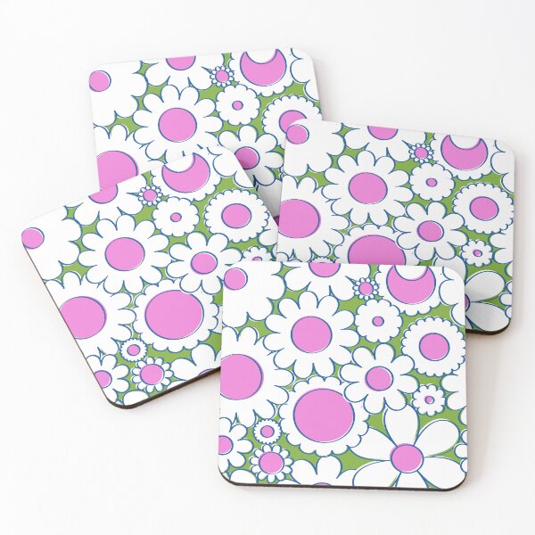 Item preview, Groovy Daisy Floral in Lime + White designed and sold by YesterdayColl.