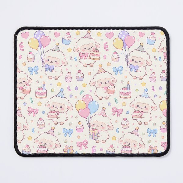 Item preview, Kawaii Birthday Sheep Pattern designed and sold by Soft Berry Studio.