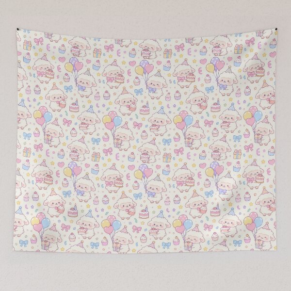 Item preview, Kawaii Birthday Sheep Pattern designed and sold by Soft Berry Studio.