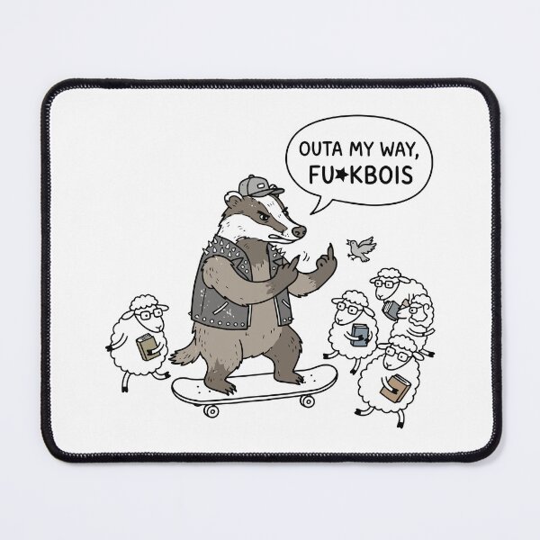 Item preview, Punk Badger on Skateboard designed and sold by Amir Faysal.