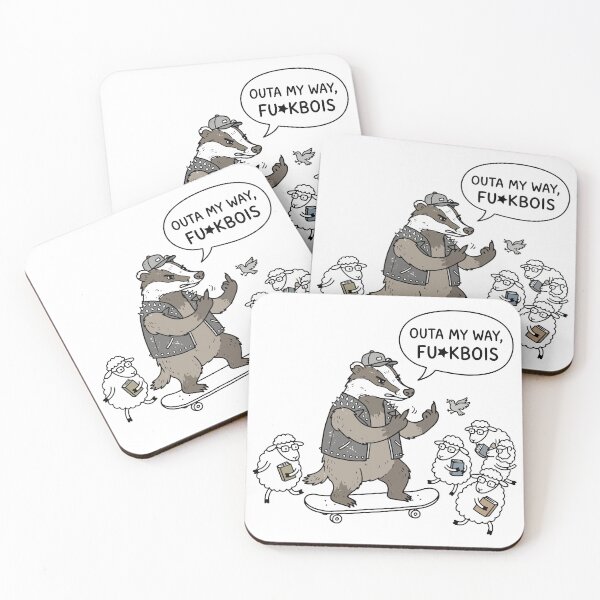Item preview, Punk Badger on Skateboard designed and sold by Amir Faysal.
