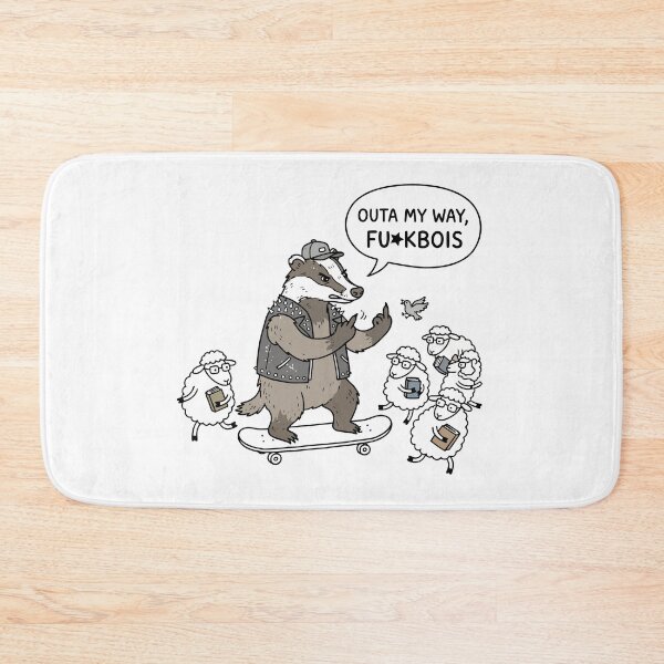 Item preview, Punk Badger on Skateboard designed and sold by Amir Faysal.