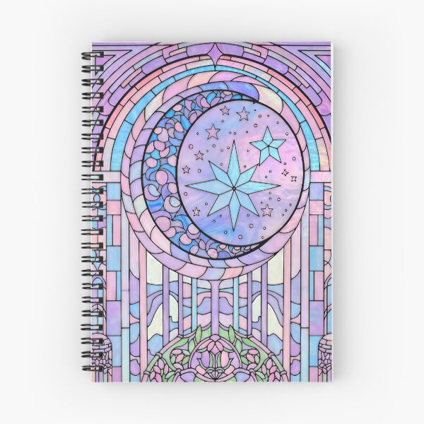 Item preview, Stained Glass with Moon and Stars designed and sold by LaRoach Digital Arts.