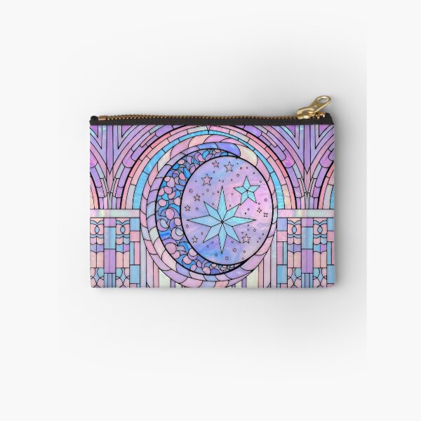 Item preview, Stained Glass with Moon and Stars designed and sold by LaRoach Digital Arts.