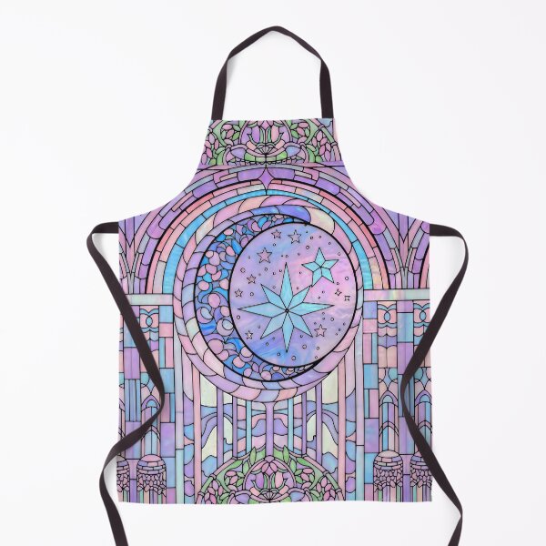 Item preview, Stained Glass with Moon and Stars designed and sold by LaRoach Digital Arts.