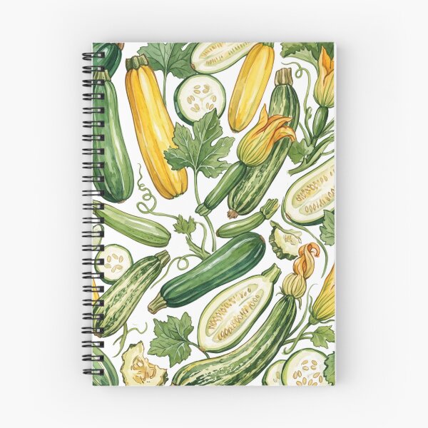 Item preview, Zucchini & Summer Squash Watercolor Pattern | Botanical Garden Harvest designed and sold by HelgaCraftery.