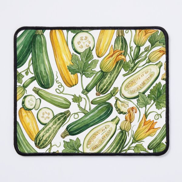 Item preview, Zucchini & Summer Squash Watercolor Pattern | Botanical Garden Harvest designed and sold by HelgaCraftery.