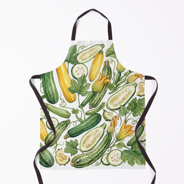 Item preview, Zucchini & Summer Squash Watercolor Pattern | Botanical Garden Harvest designed and sold by HelgaCraftery.