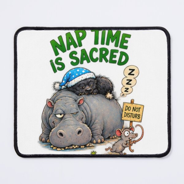 Item preview, Nap Time Is Sacred Honey Badger And Hippo designed and sold by paintingnou.
