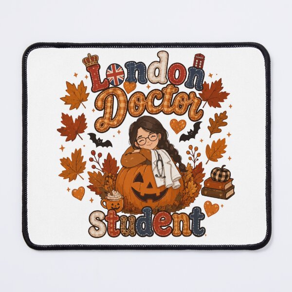 Item preview, London Doctor Student Autumn Halloween Pumpkin Fall designed and sold by TheChalkyFox.
