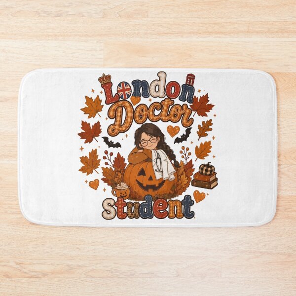 Item preview, London Doctor Student Autumn Halloween Pumpkin Fall designed and sold by TheChalkyFox.