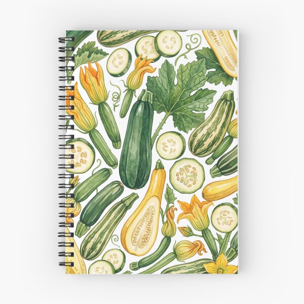 Item preview, Zucchini Watercolor Pattern | Botanical Garden Harvest designed and sold by HelgaCraftery.