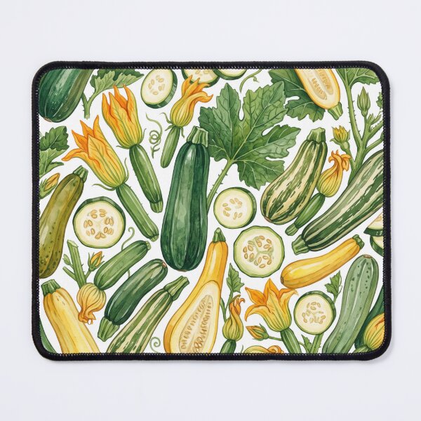 Item preview, Zucchini Watercolor Pattern | Botanical Garden Harvest designed and sold by HelgaCraftery.