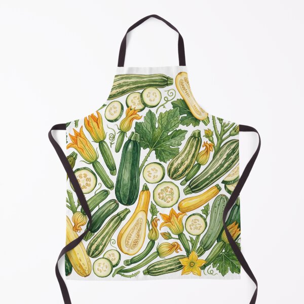 Item preview, Zucchini Watercolor Pattern | Botanical Garden Harvest designed and sold by HelgaCraftery.