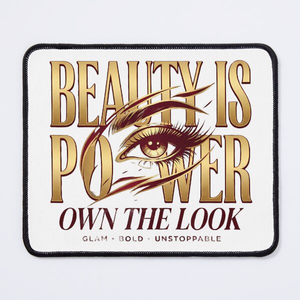 Item preview, Beauty Is Power - Own The Look Glam Bold Quote Typography Design designed and sold by SupernovaNote.