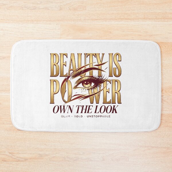 Item preview, Beauty Is Power - Own The Look Glam Bold Quote Typography Design designed and sold by SupernovaNote.