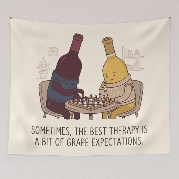 Item preview, Wine Bottles Playing Chess designed and sold by Amir Faysal.