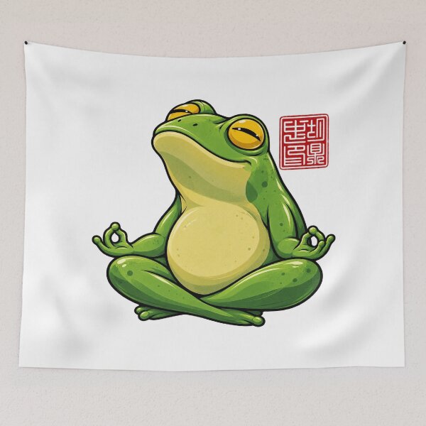 Item preview, Zen Frog Meditation – Chill Frog Art designed and sold by SupplyCode.