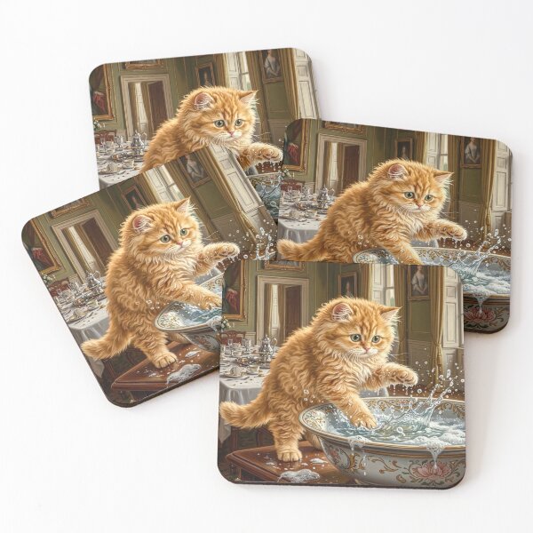 Item preview,  Regency Cat Mischief - Royal Dining Room Splashes designed and sold by Vera-Adxer.