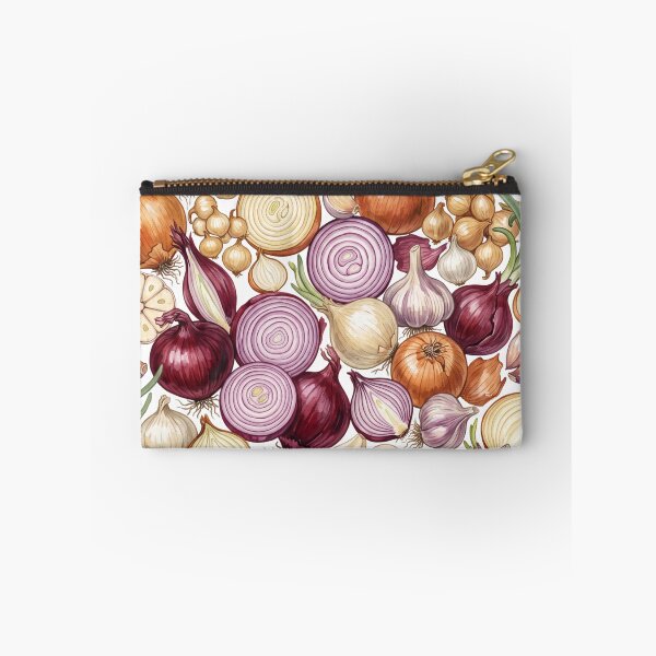 Item preview, Onion Watercolor Pattern | Red, White & Green Onions Botanical Art designed and sold by HelgaCraftery.