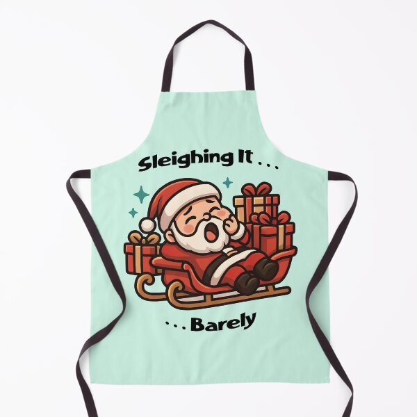 Item preview, Sleighing It Barely Funny Santa Christmas Pun designed and sold by Sachie's Studio.