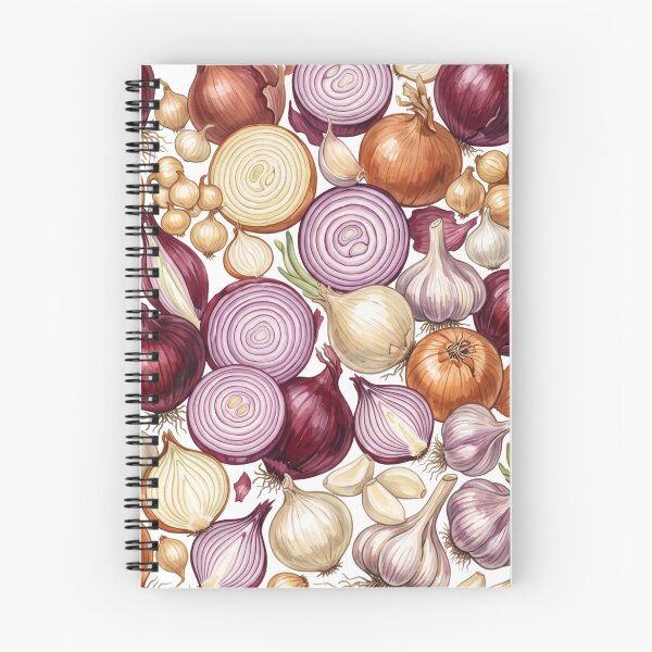 Item preview, Onion Watercolor Pattern | Red, White & Green Onions Botanical Art designed and sold by HelgaCraftery.
