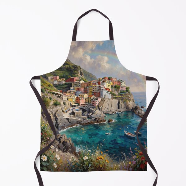 Item preview, Colorful Coastal Village designed and sold by ZYVARENNE.