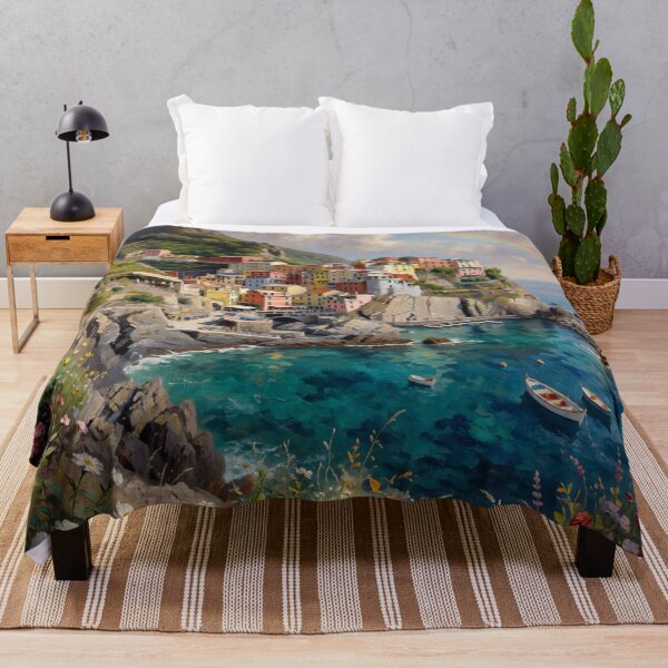 Item preview, Colorful Coastal Village designed and sold by ZYVARENNE.