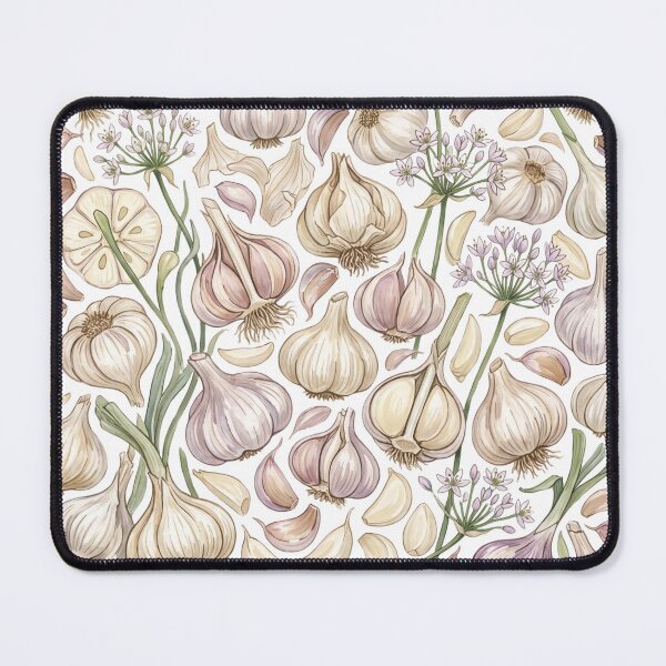 Item preview, Garlic Harvest Watercolor Pattern | Botanical Garlic Bulbs, Cloves & Blossoms designed and sold by HelgaCraftery.