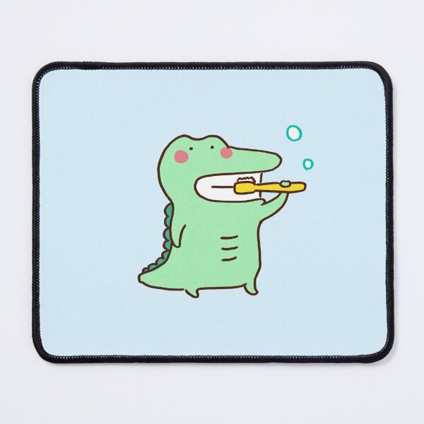 Item preview, Cute Crocodile Brushing Teeth With A Toothbrush designed and sold by Chunu Doodles.
