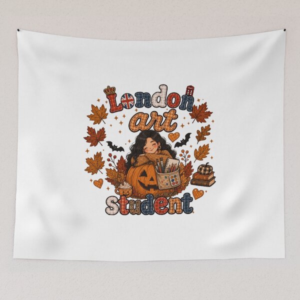 Item preview, London Art Student Autumn Pumpkin Halloween designed and sold by TheChalkyFox.