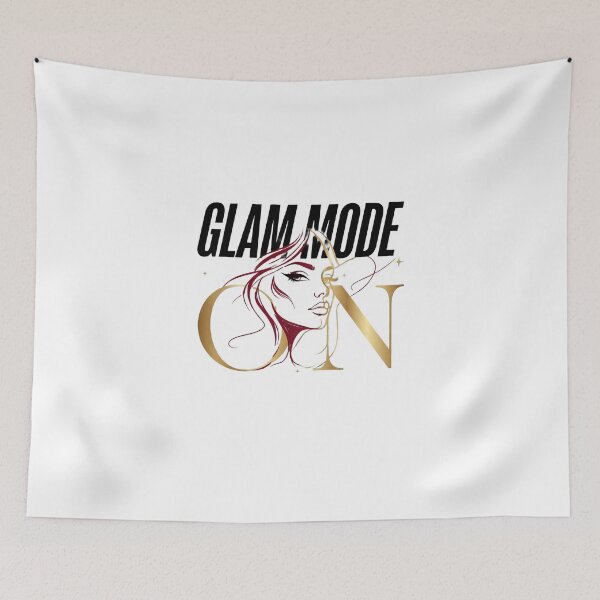 Item preview, Glam Mode On - Stylish Chic Woman Gold Typography Fashion Design designed and sold by SupernovaNote.