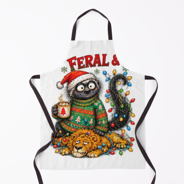 Item preview, Feral And Festive Honey Badger Christmas designed and sold by paintingnou.